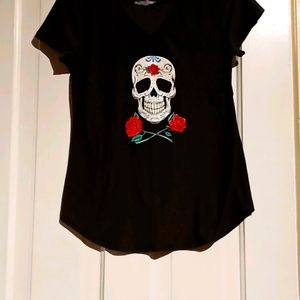 Short sleeve sugar skull T